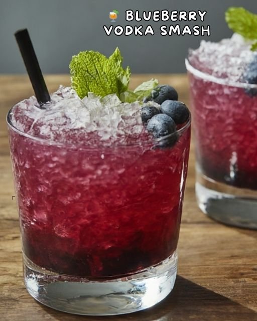 Blueberry Vodka Smash Hook: Elevate Your Cocktail Game with This Vibrant and Refreshing Blueberry Vodka Smash, Perfect for Sipping on a Sunny Day! Ingredients: 1/4 cup fresh blueberries 1 tablespoon fresh lemon juice full Recipe in the First c.o.m.m.e.n.t . Enjoy