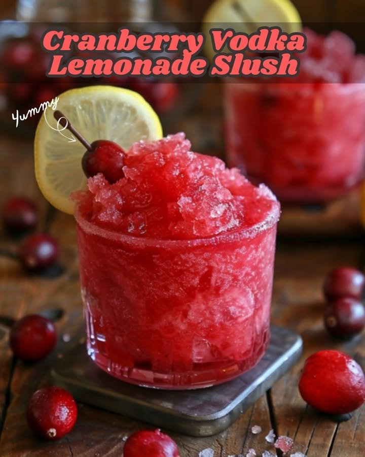 Enjoy a Cranberry Vodka Lemonade Slush! A refreshing and tangy cocktail! Ingredients: 2 cup cranberry juice cocktail 1 cup vodka full Recipe in the First c.o.m.m.e.n.t . Enjoy