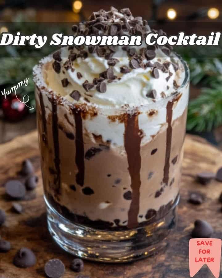Dirty Snowman Cocktail Recipe Indulge in the ultimate winter treat with a Dirty Snowman Cocktaila decadent blend of hot chocolate, Kahlua, and ice cream, all served in a chocolatey, sprinkle-rimmed rocks glass. Perfect for cozy nights or festive gatherings! Ingredients: For the Glass: Chocolate syrup for dipping the glass Chocolate sprinkles for rimming the glass and topping full Recipe in the First c.o.m.m.e.n.t . Enjoy