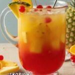Tropical Paradise Punch Transport yourself to a sunny island paradise with every sip of Tropical Paradise Punch Ingredients: 1 cup pineapple juice 1 cup orange juice full Recipe in the First c.o.m.m.e.n.t . Enjoy