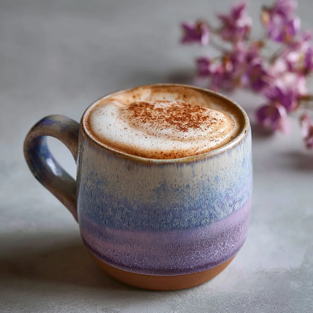 Spicy Maple Latte in rustic mug with cinnamon