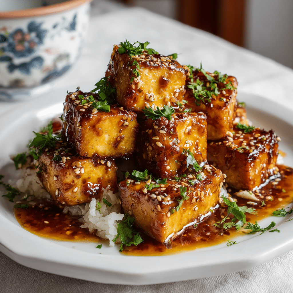 Bold Honey Sriracha Tofu Recipe for Crispy, Irresistible Heat 4 Honey Sriracha Tofu with rice