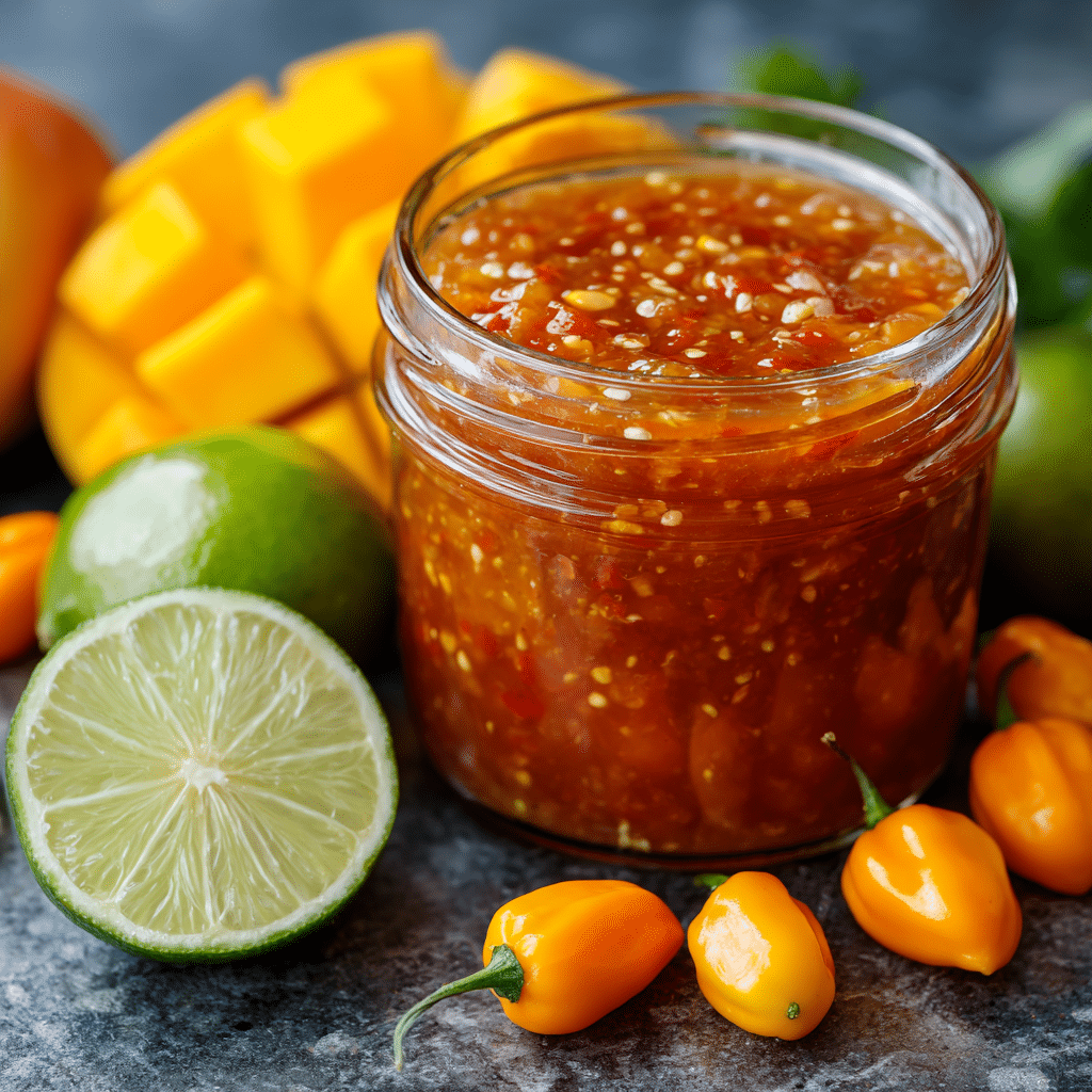 Mango Habanero Salsa: Sweet Heat That Steals the Show 2 jar of homemade mango habanero salsa