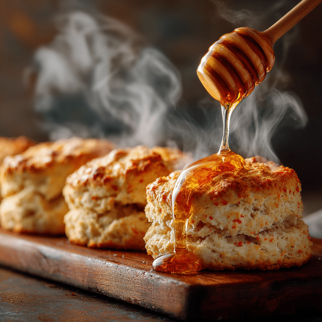 Hot Honey Biscuits: A Sweet and Spicy Southern Treat You’ll Crave 5 Drizzling spicy hot honey on freshly baked biscuits