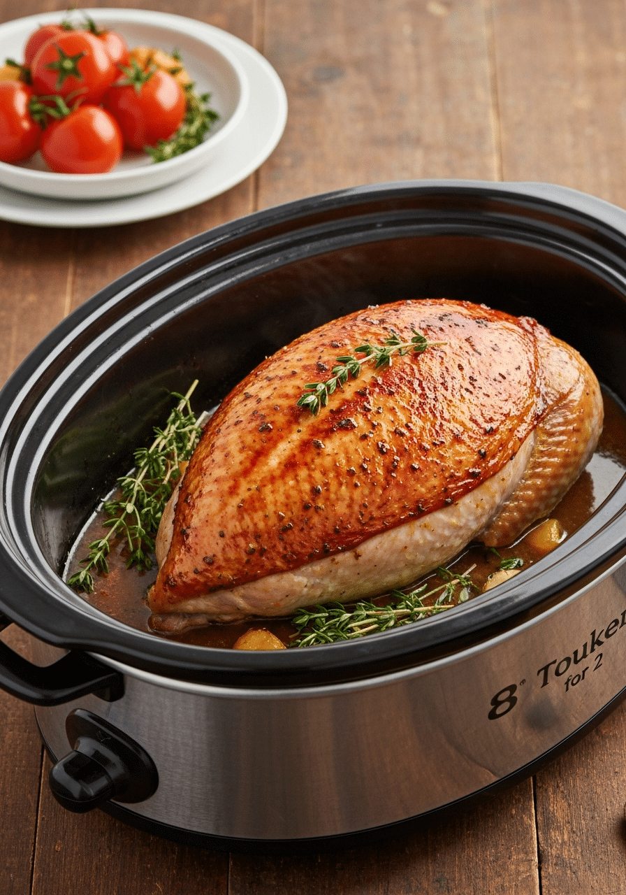 Juicy Slow Cooker Turkey Breast for Two: Your Easy Weeknight or Holiday Meal Solution 2 slow cooker turkey breast for two