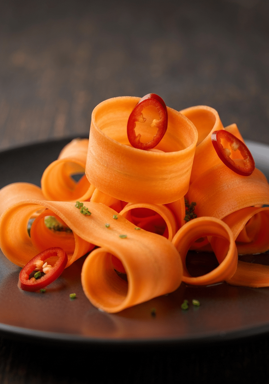 The Ultimate Carrot Ribbon Salad with Chili Crisp: A Zesty & Spicy Side That's Ready in Minutes 2 carrot ribbon salad with chili crisp