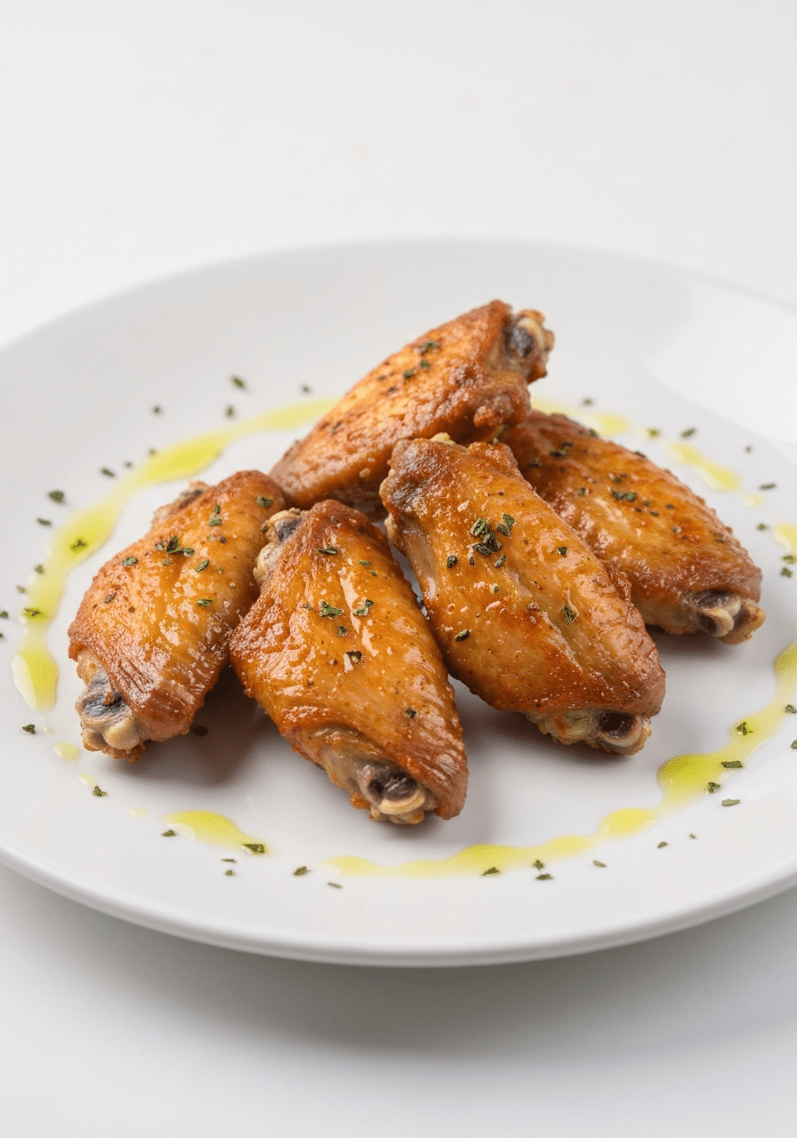 The Ultimate Guide to Crispy Baking Powder Wings: Achieve Restaurant-Quality Crunch at Home! 2 Platter of golden brown, crispy baking powder wings with dipping sauce.