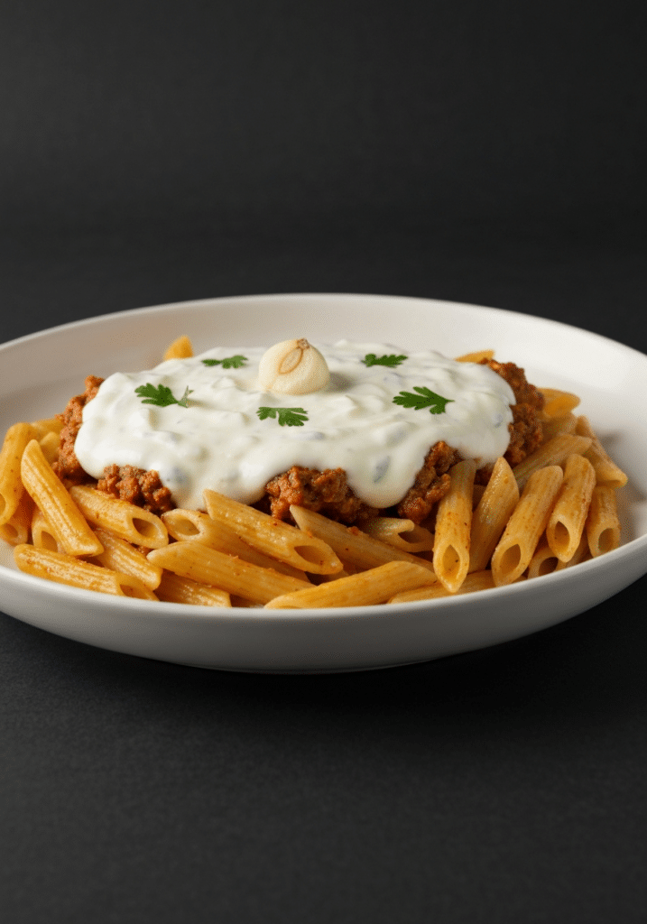 turkish pasta with garlic yogurt sauce 696d9f641f825 1