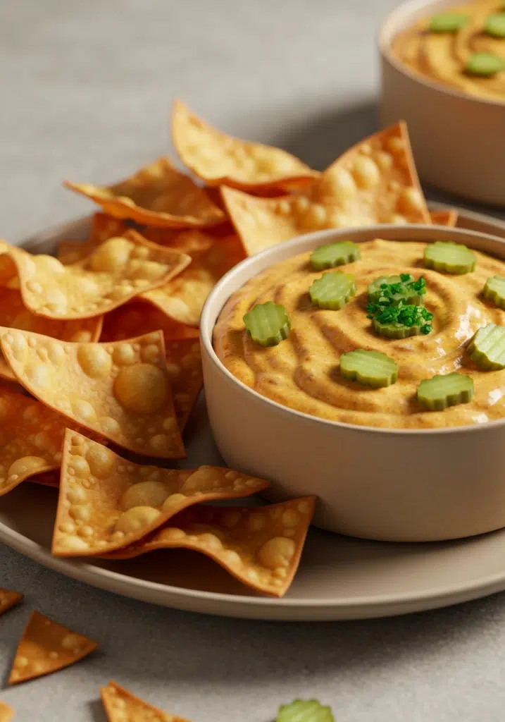 fried pickle dip with wonton chips 6986c06843b04 1