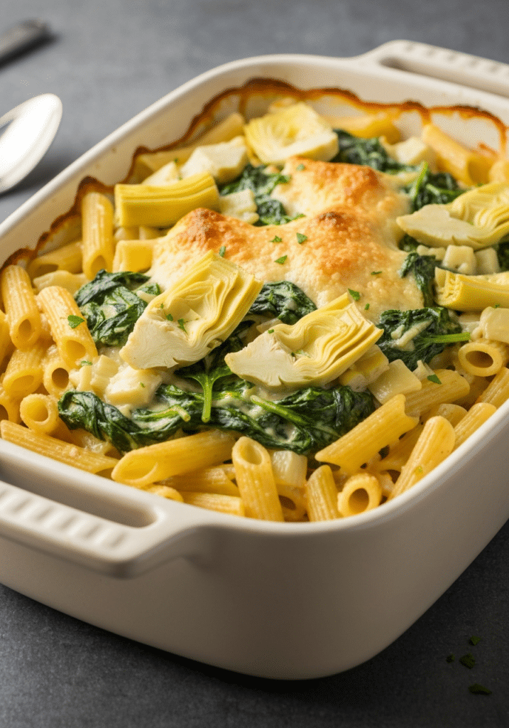 spinach artichoke pasta bake 698d5d352df7f 1